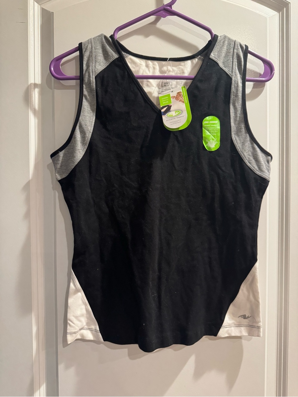 Athletic Works Black Tank Top with White Lining